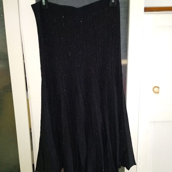 Zara M black metallic knit skirt - Picture 8 of 12